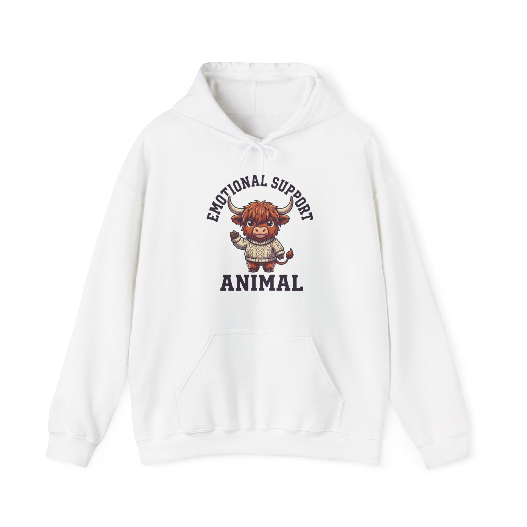 Emotional Support Highland Cow Hoodie