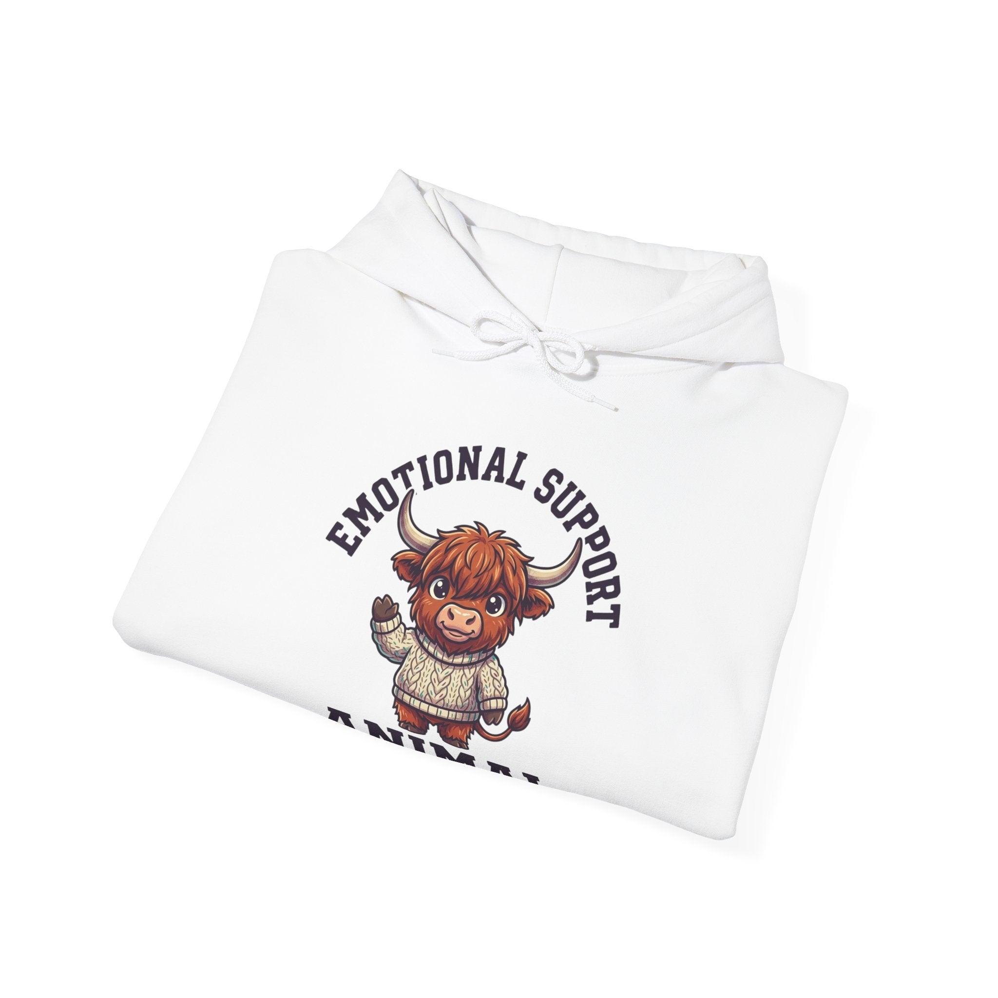 Emotional Support Highland Cow Hoodie