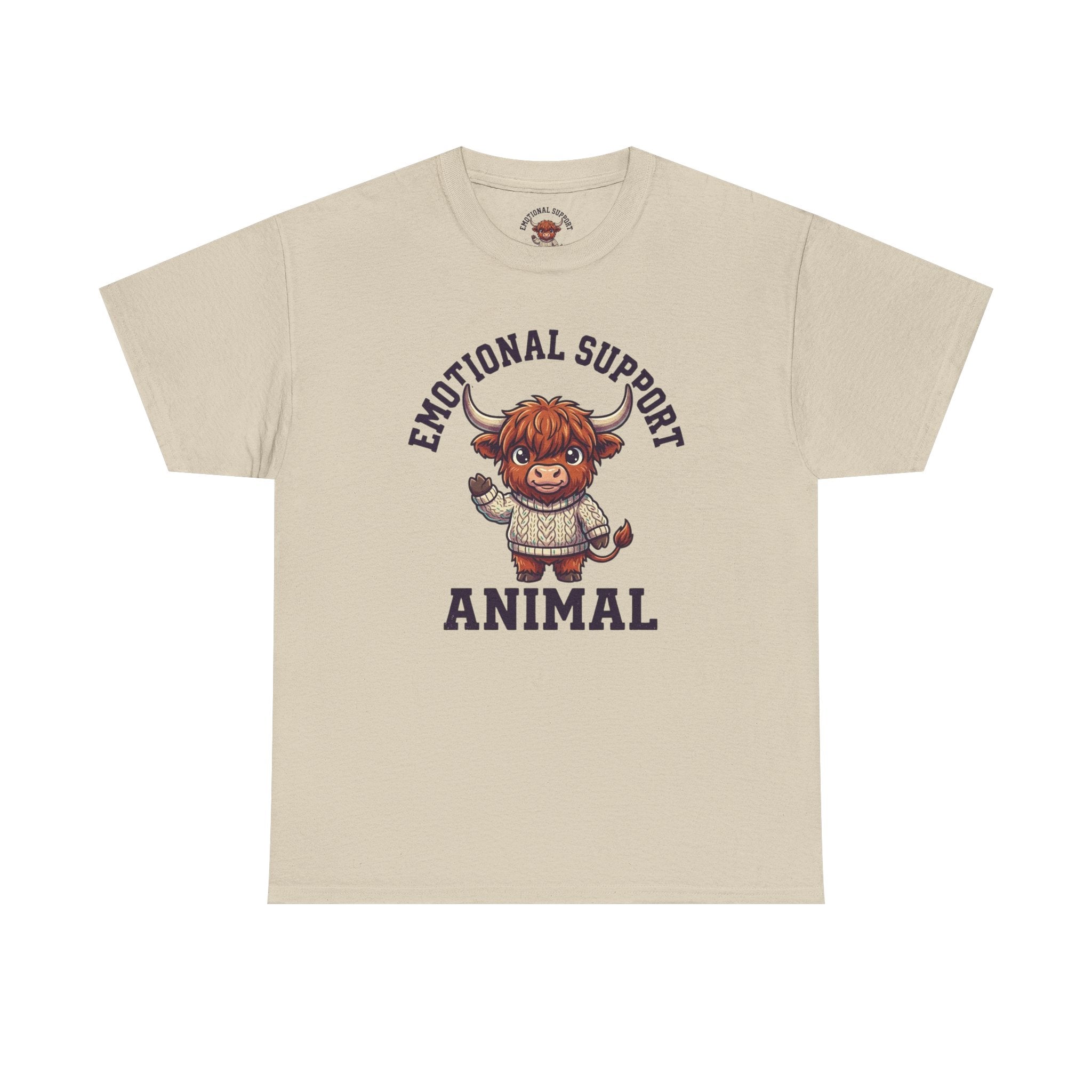 Emotional Support Highland Cow T-Shirt