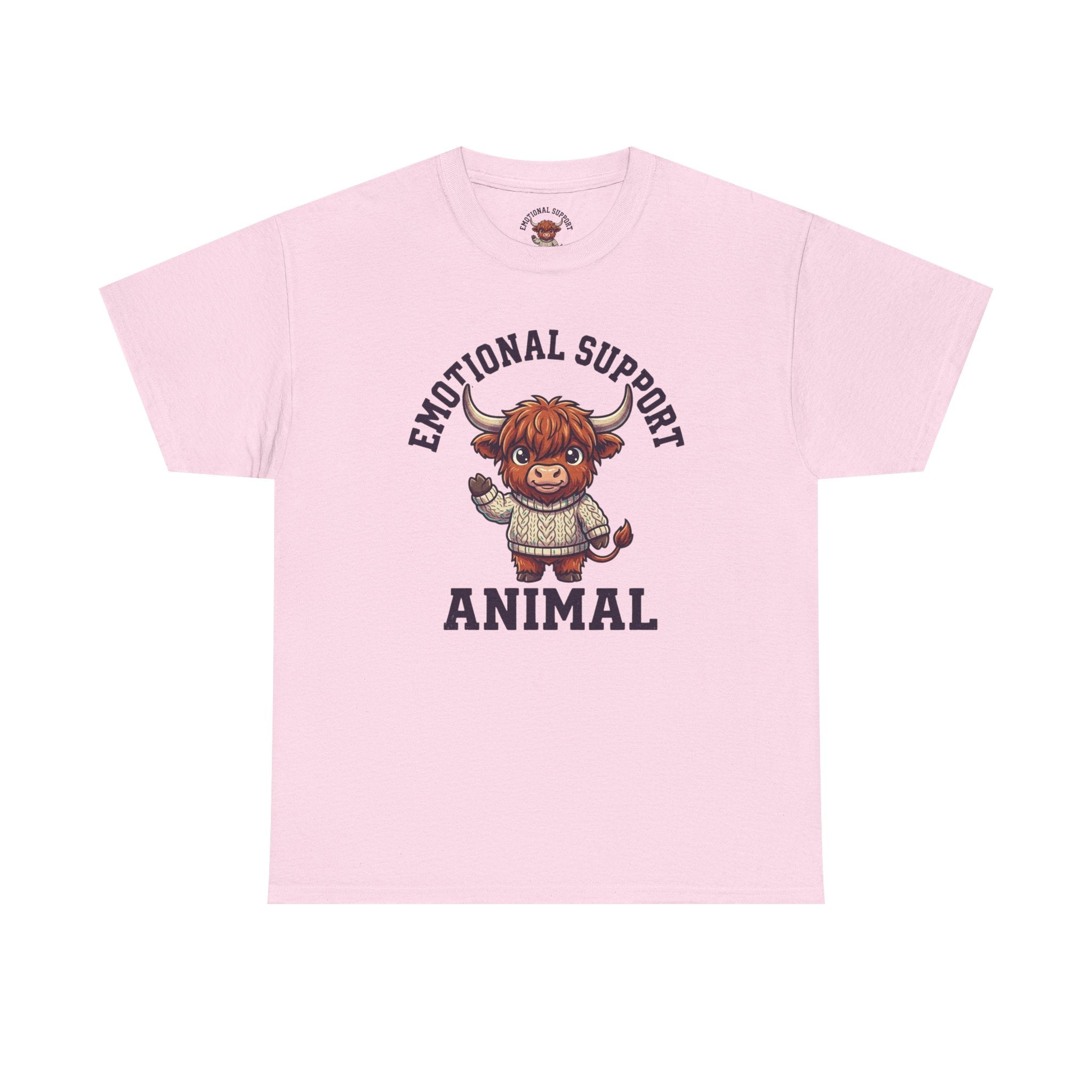 Emotional Support Highland Cow T-Shirt