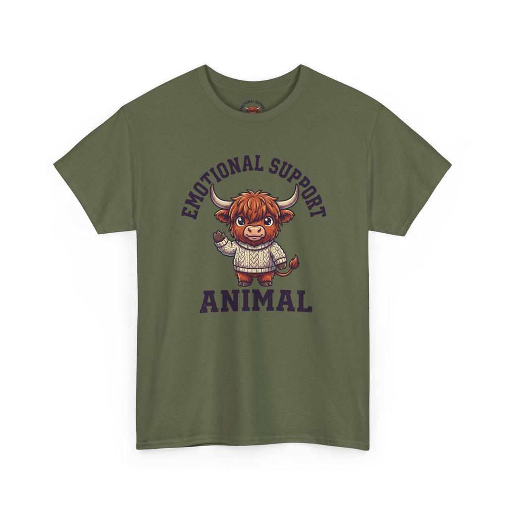 Emotional Support Highland Cow T-Shirt