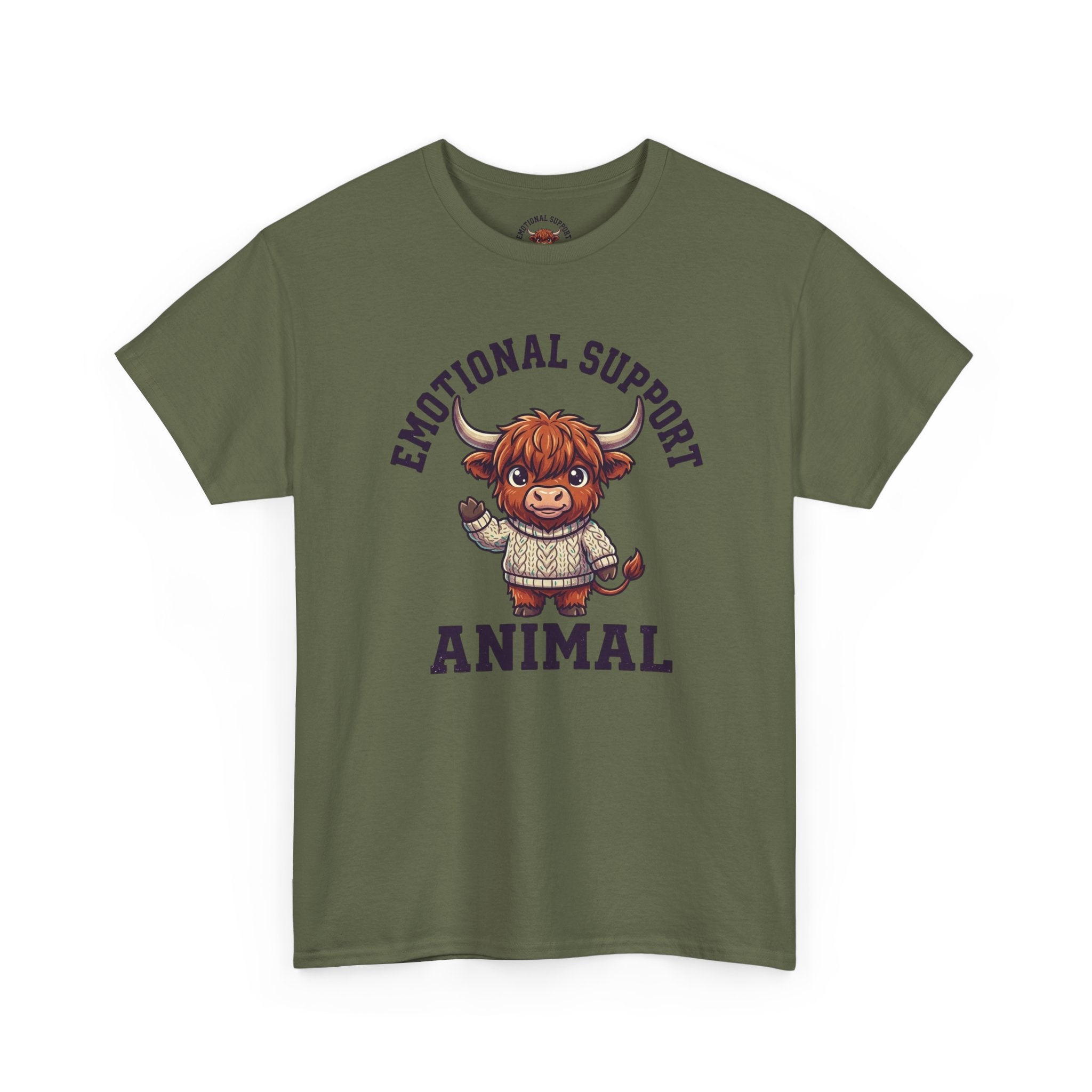 Emotional Support Highland Cow T-Shirt