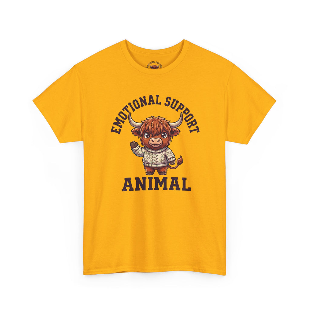 Emotional Support Highland Cow T-Shirt