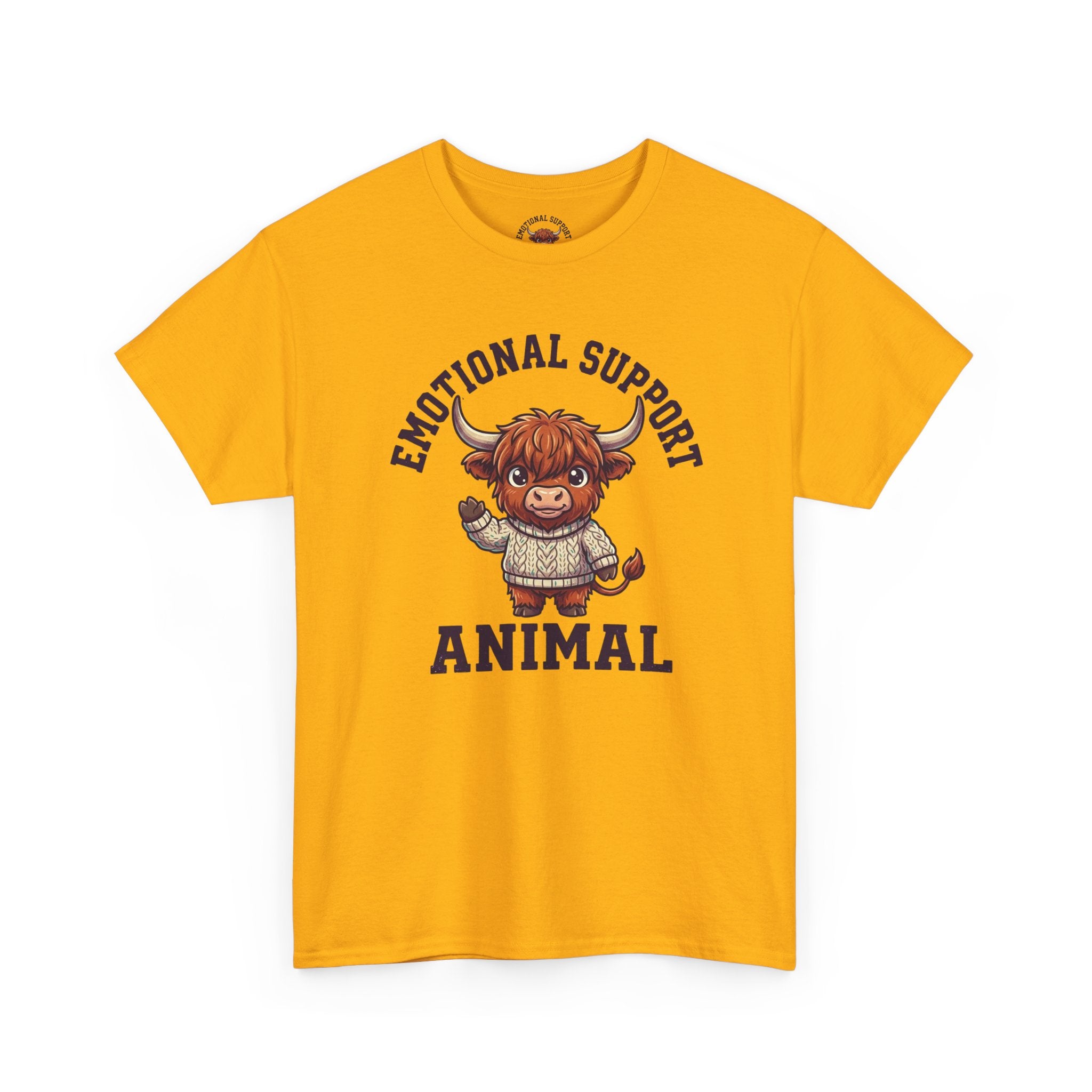 Emotional Support Highland Cow T-Shirt