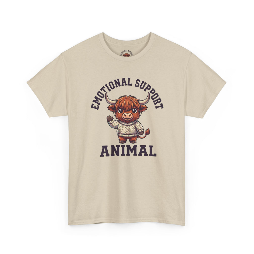 Emotional Support Highland Cow T-Shirt