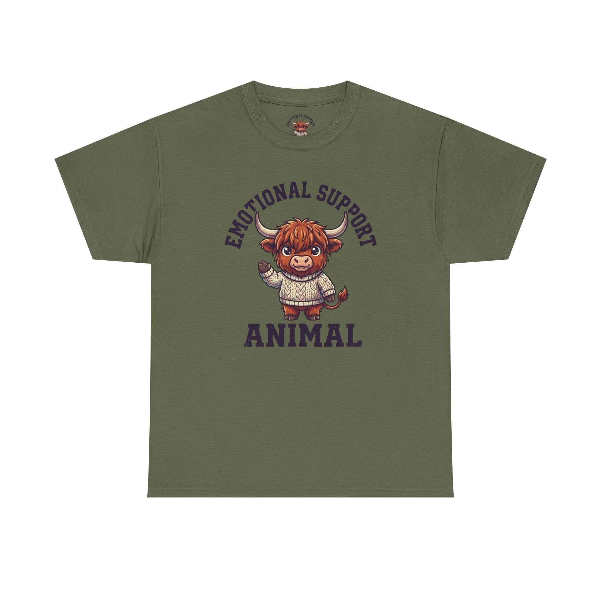 Emotional Support Highland Cow T-Shirt
