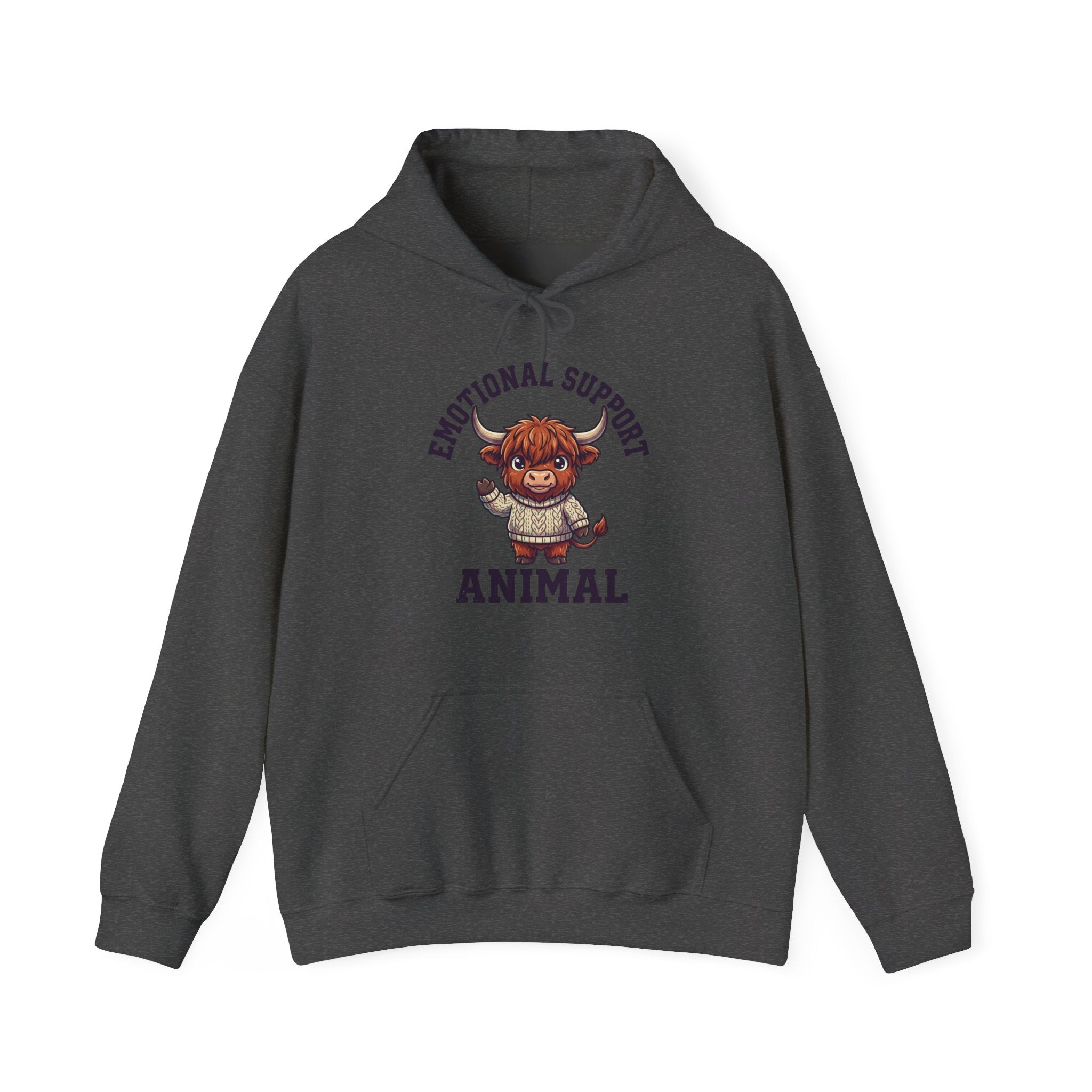Emotional Support Highland Cow Hoodie