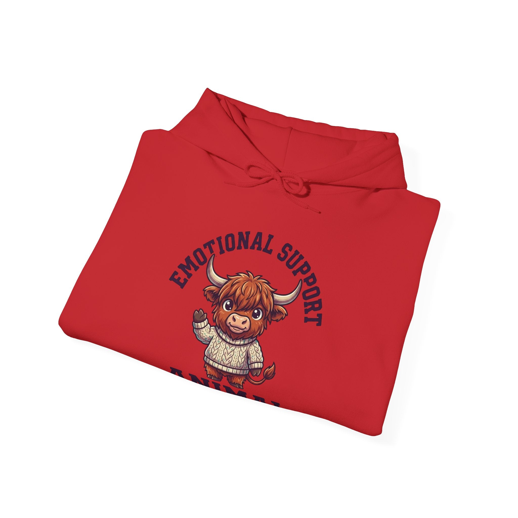 Emotional Support Highland Cow Hoodie