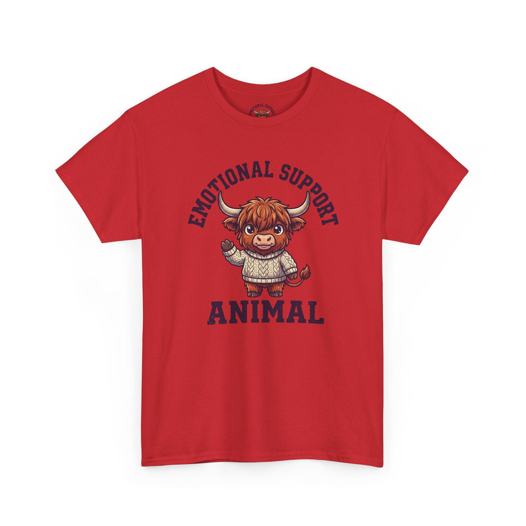 Emotional Support Highland Cow T-Shirt