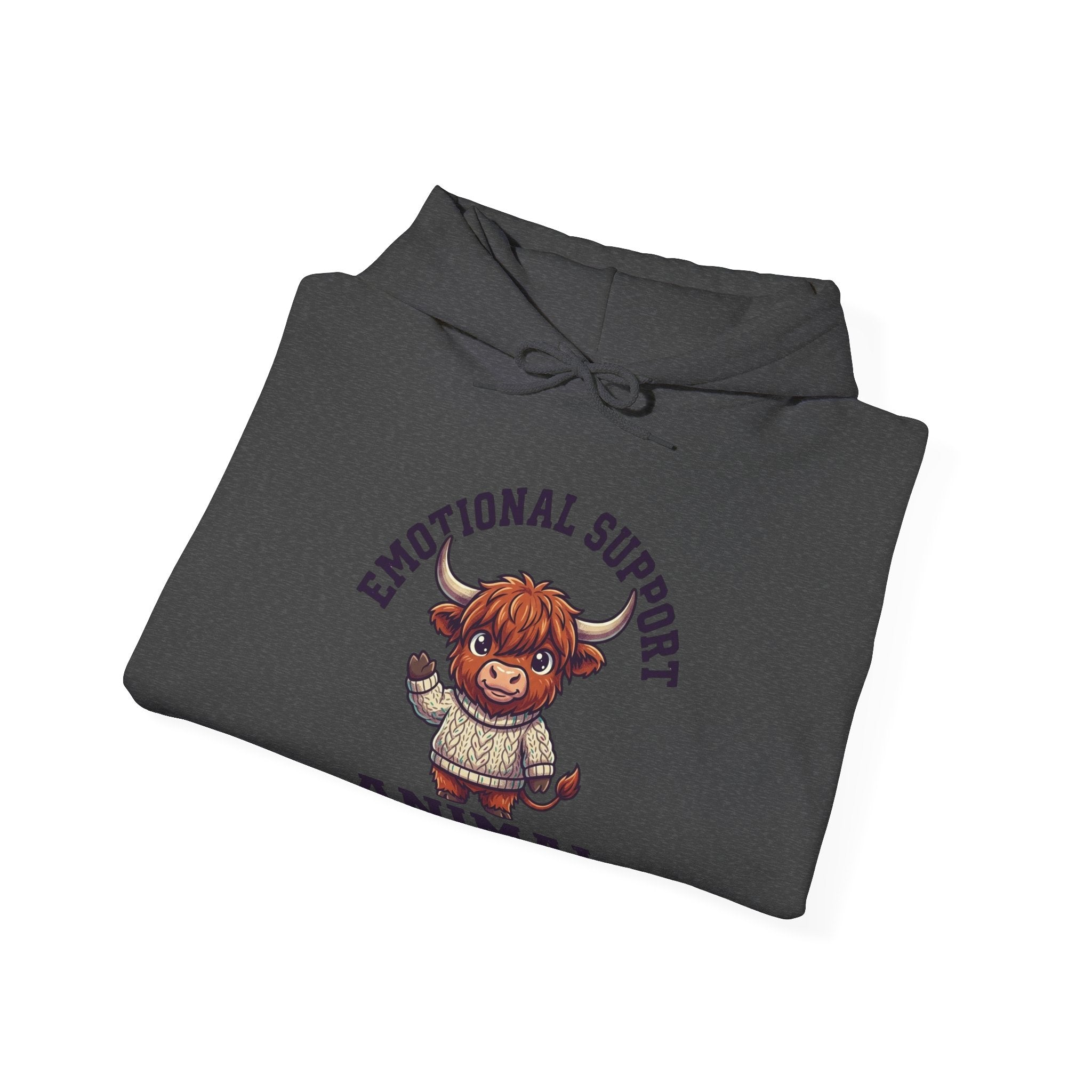 Emotional Support Highland Cow Hoodie
