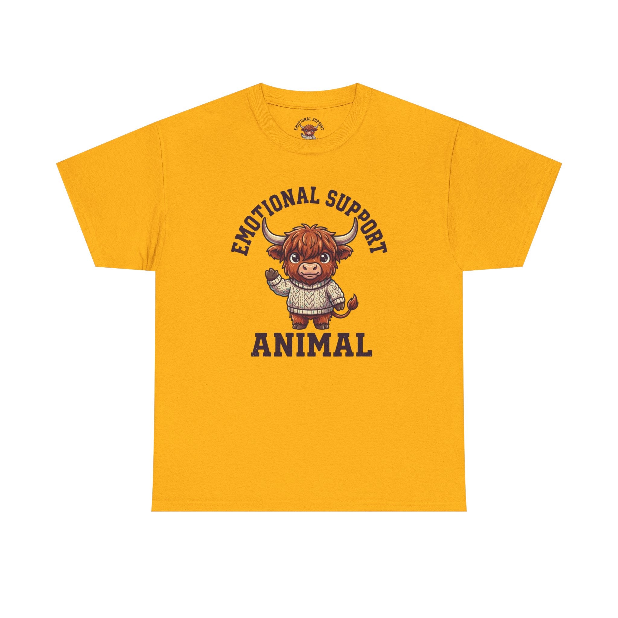 Emotional Support Highland Cow T-Shirt