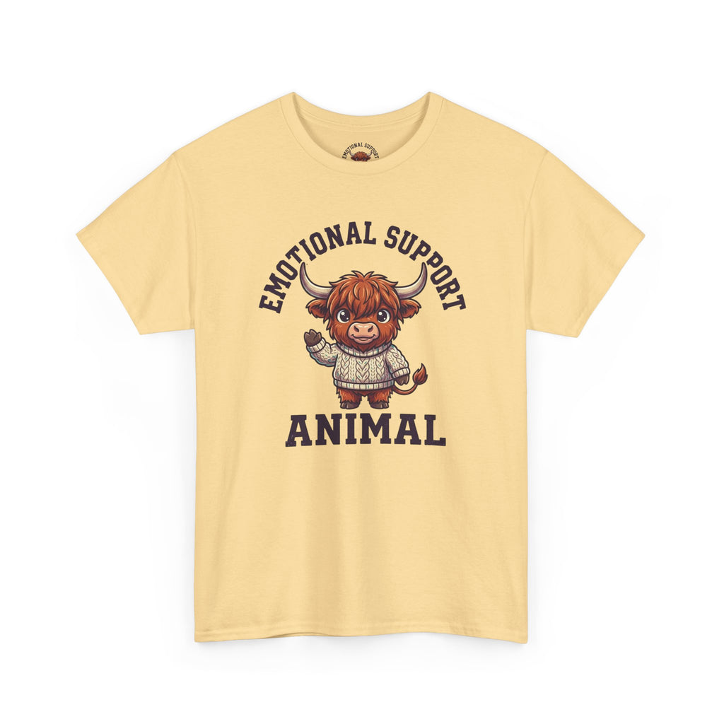 Emotional Support Highland Cow T-Shirt