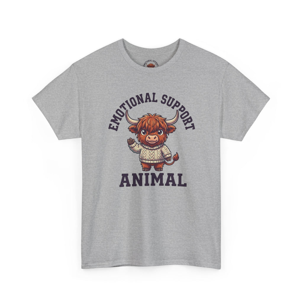 Emotional Support Highland Cow T-Shirt