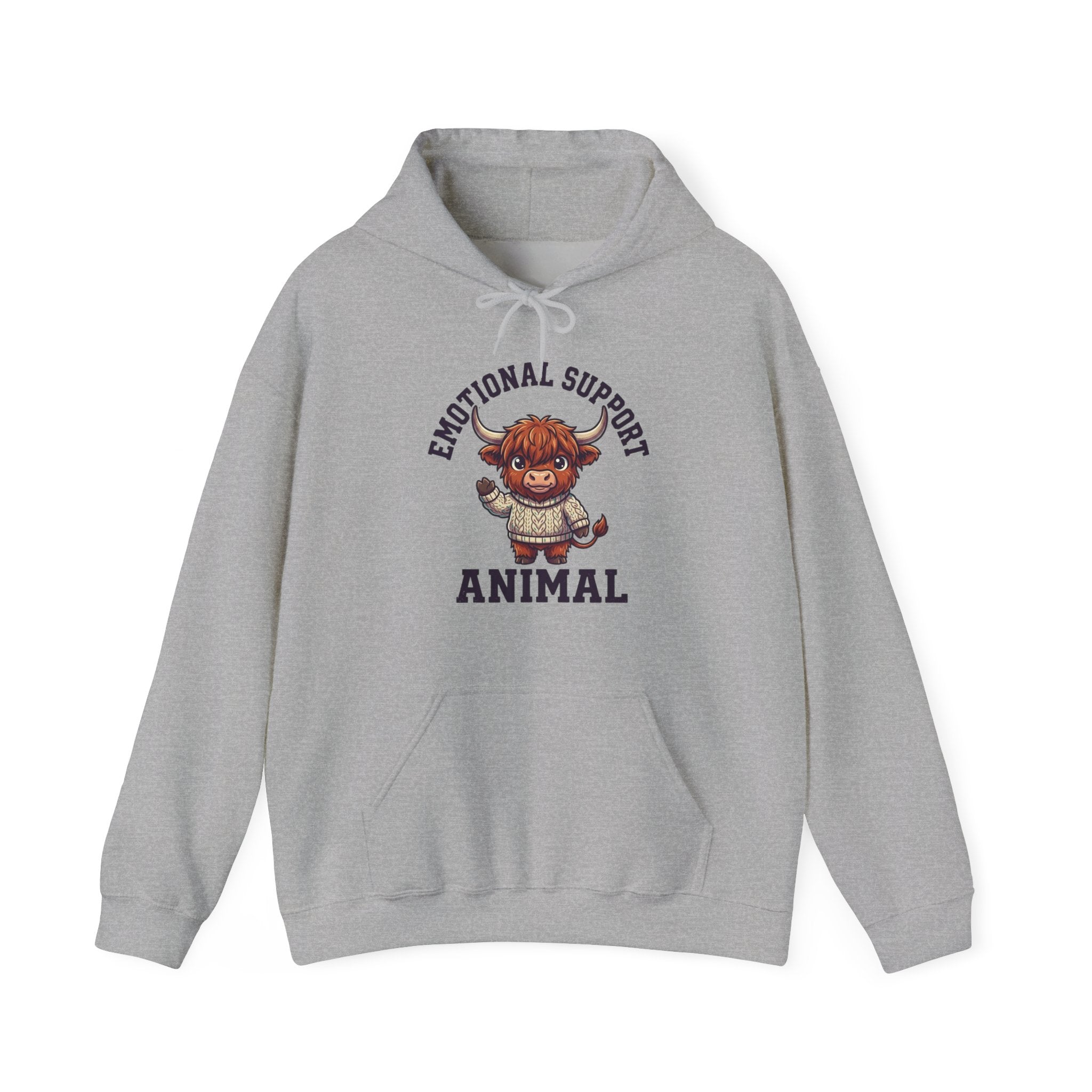 Emotional Support Highland Cow Hoodie