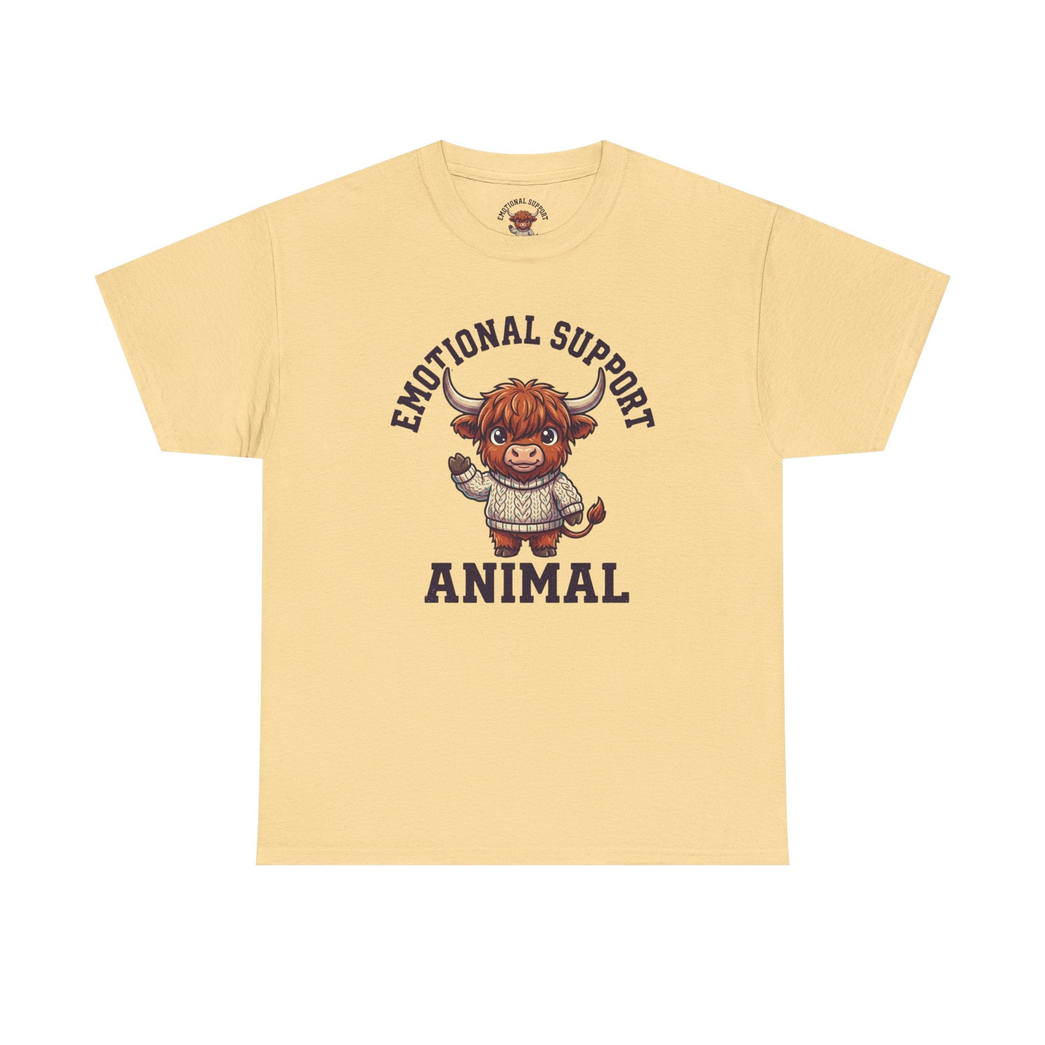 Emotional Support Highland Cow T-Shirt