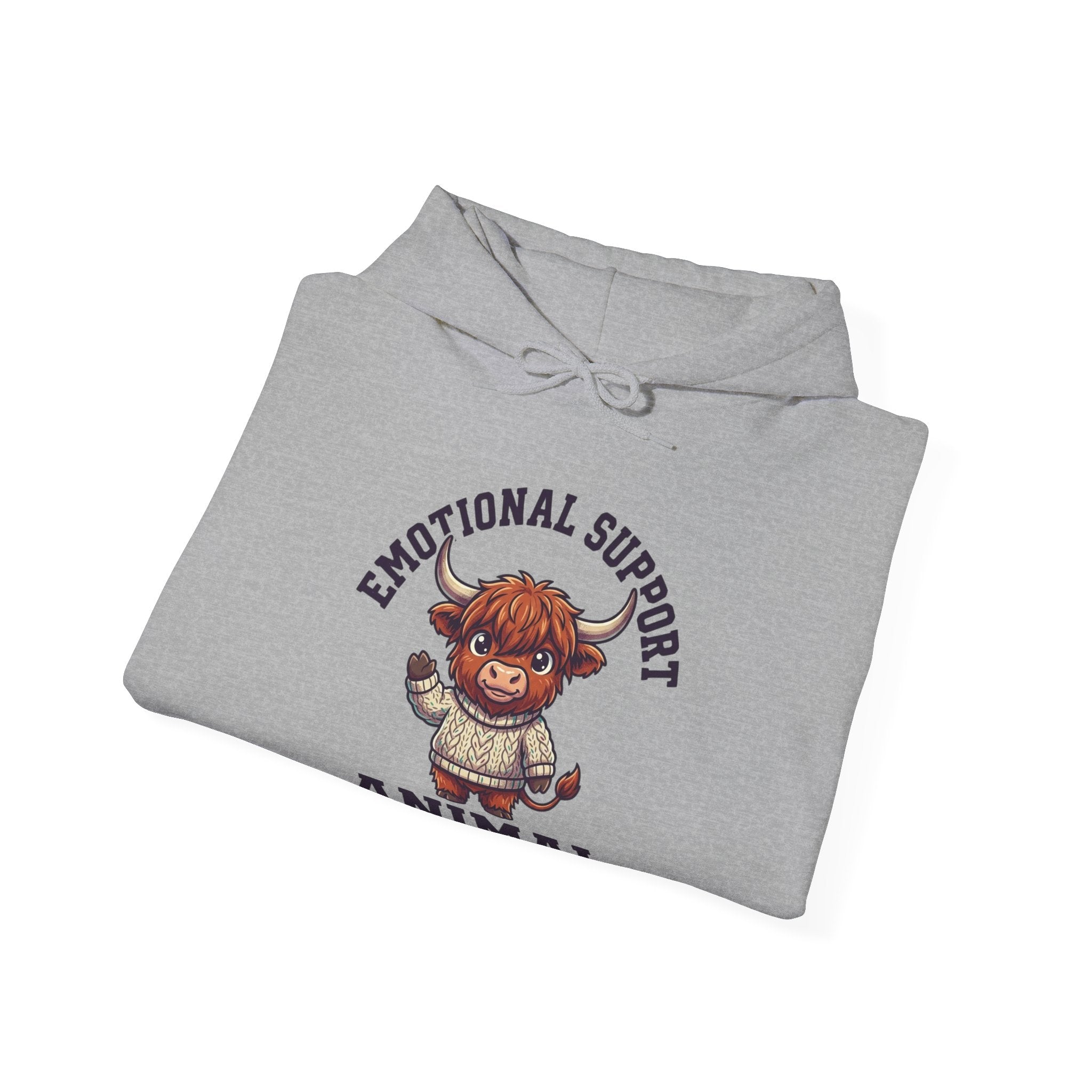 Emotional Support Highland Cow Hoodie