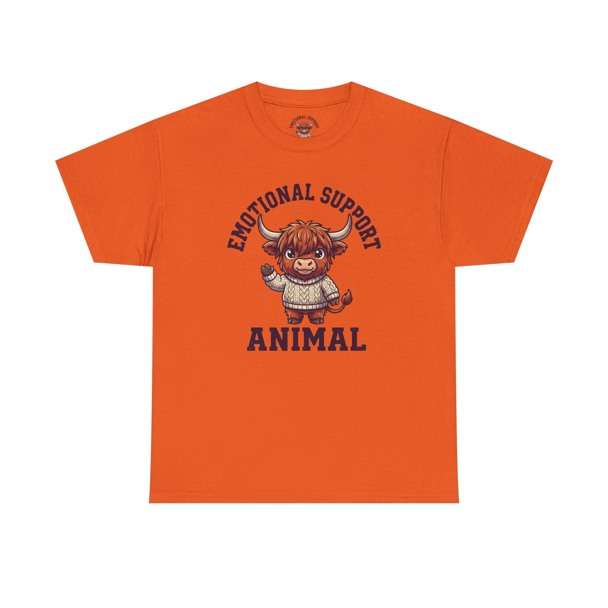 Emotional Support Highland Cow T-Shirt