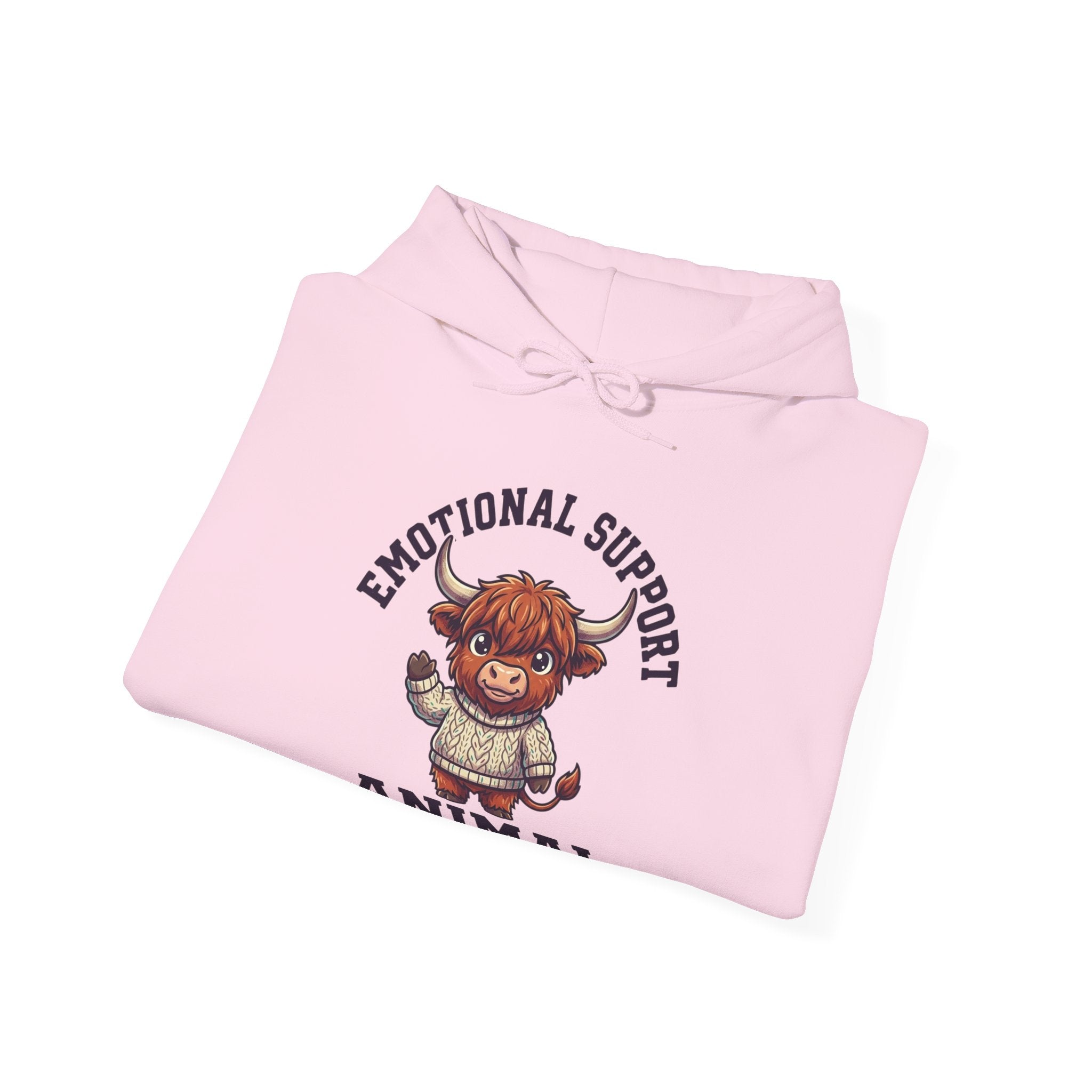 Emotional Support Highland Cow Hoodie