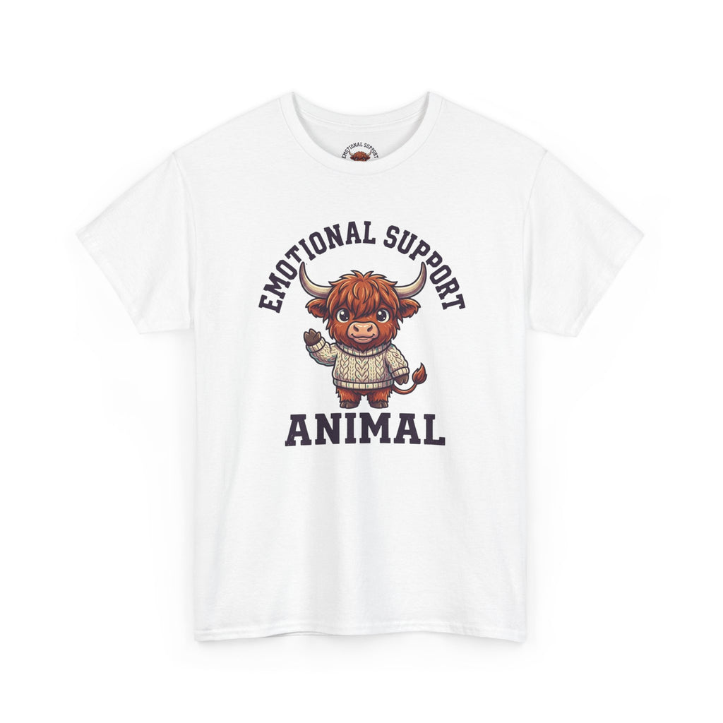 Emotional Support Highland Cow T-Shirt